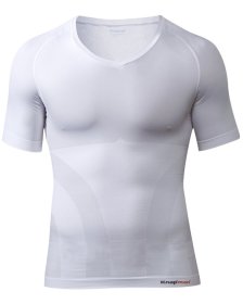 Knapman Men's Compression Shirt V-Neck white - V-Neck - Knapman Compression  Shirts - men - NIEUWE STRUCTUUR